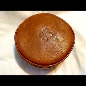Patricia Nash Leather Round Travel Jewelry Case